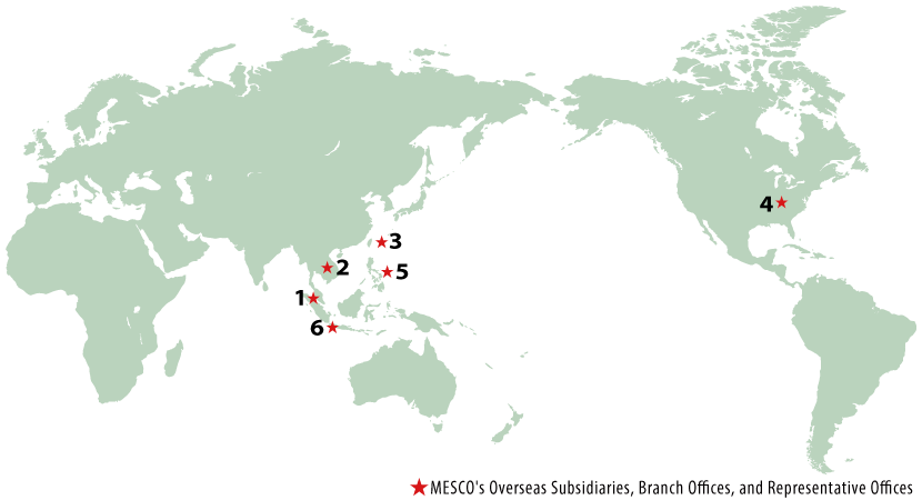 MESCO‘s Overseas Subsidiaries, Branch Offices, and Representative Offices