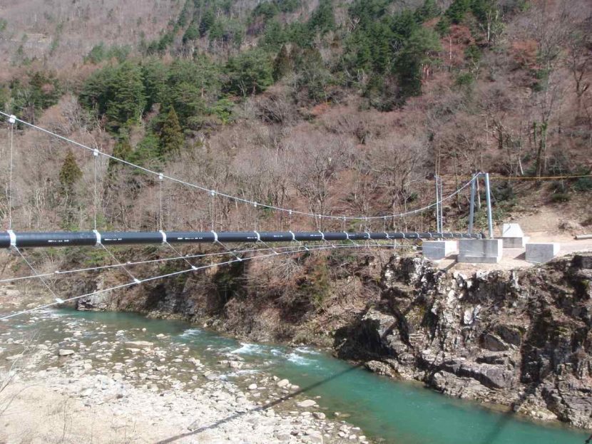 白川村大郷用水路水管橋