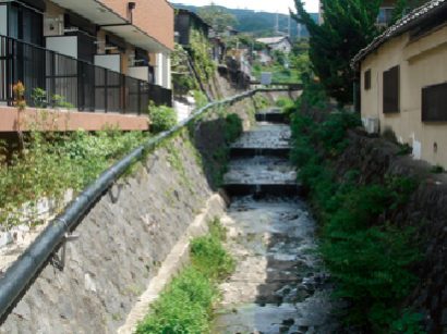 水路内への添架