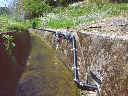 水路内への添架